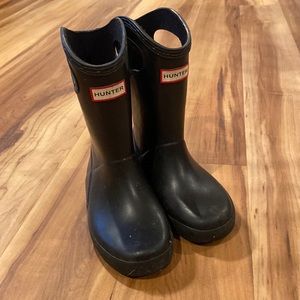 Kids black hunter rain boot
